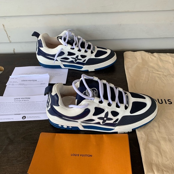 Louis Vuitton Skate Sneaker Blue Mens LV Sz 10 - Picture 2 of 14